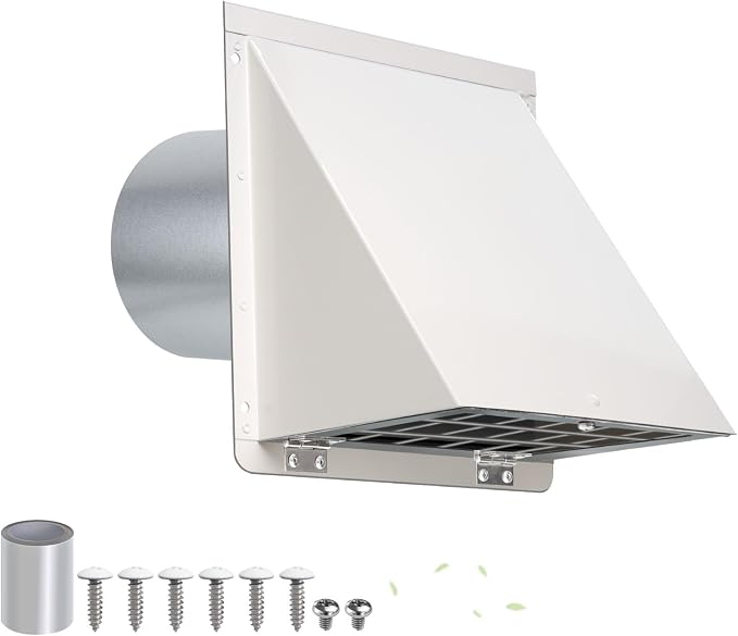 3 Inch Dryer Vent Cover Outside, Metal Exterior Vent Cover by JYINCPED