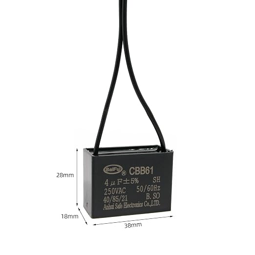 CBB61 Capacitor 4uf 250V AC Ceiling Fan 2 Wire 50/60Hz - Image 2