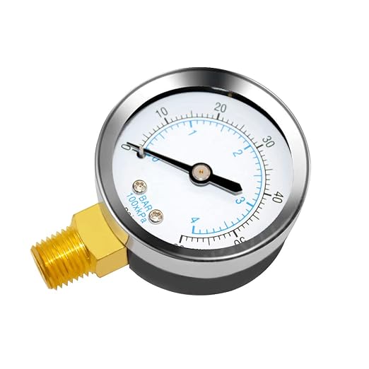 Joywayus Pressure Gauge 0 to 60 PSI Brass 1/4" Male NPT Thread Lower Mount - Image 3
