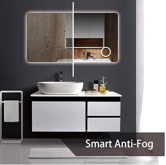 Illuminated LED Bathroom Mirror, Wall Mounted Backlit Makeup Vanity Mirror - Image 3