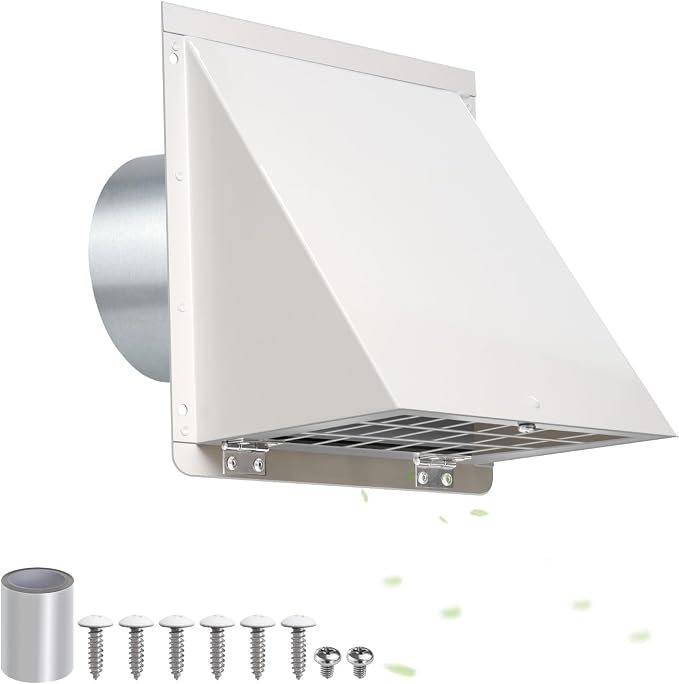 3 Inch Dryer Vent Cover Outside, Metal Exterior Vent Cover - Image 9