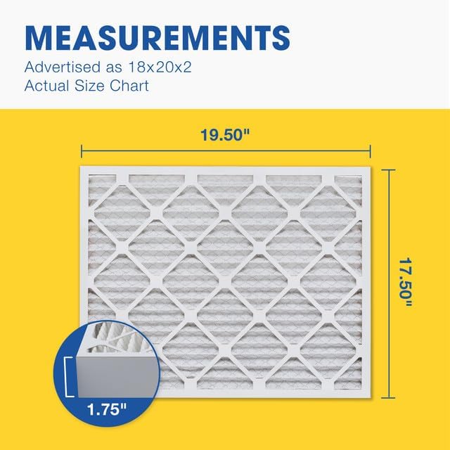 Aerostar 18x20x2 MERV 13 Pleated Air Filter, AC Furnace Air Filter, 6 Pack - Image 2