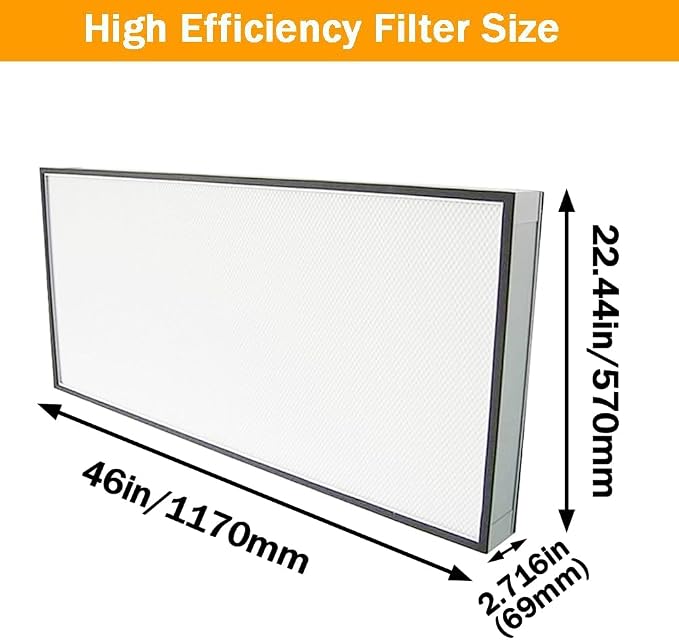 Replacement HEPA Filter for Air Flow Clean Bench 46 x 22 x 2.7 inch FFU - Image 2