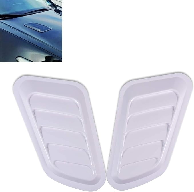KaTur 1 Pair Universal Car ABS Decorative Air Flow Intake Scoop Turbo Bonnet by KaTur