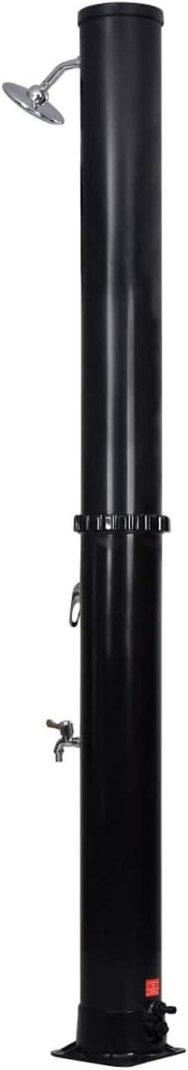 Tidyard Solar Shower, 7.2 Feet Tall Outdoor Shower with Foot Rinse, 10.6 Gallon Capacity, PVC Aluminum Brass Construction for Garden Poolside Use