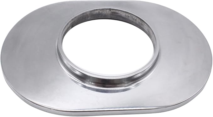 1 Set SHLPDFM Air Cleaner Polished Aluminum Silver 12"" Oval Full Finned Air - Image 3