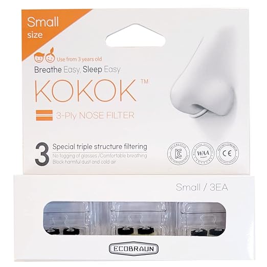 3-Ply Nose Filter Reusable Breathable Nasal Plugs Air Filteration by HELLOKFOOD