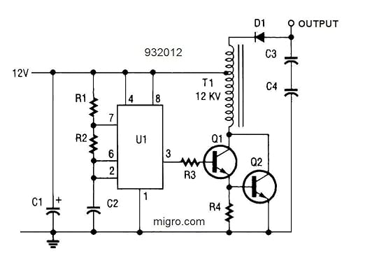 High Density Negative ion Generator 12VDC, 12V Output 7.5Kv Module - Image 5