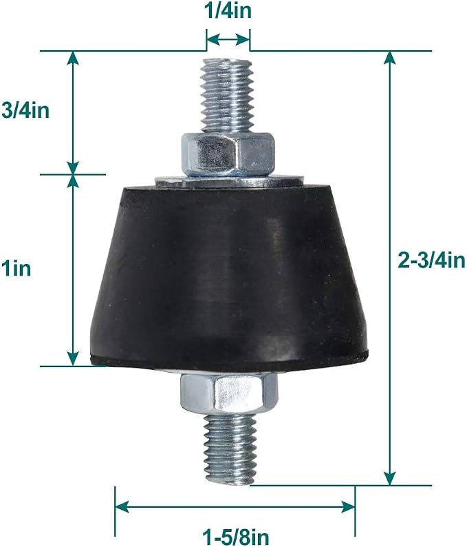 Daisypower Air Conditioner Rubber Anti-Vibration Mounts Pad, Shock Absorbing - Image 2