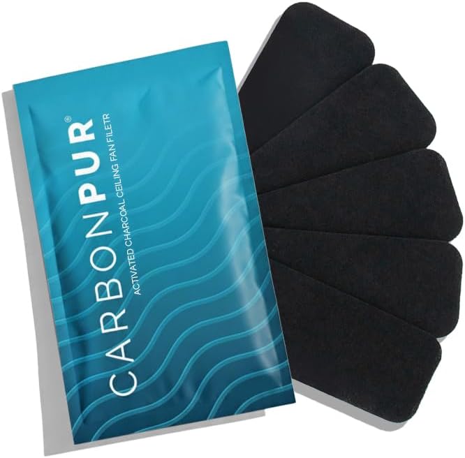 Activated Charcoal Ceiling Fan Filters 5-Pack by CarbonPur