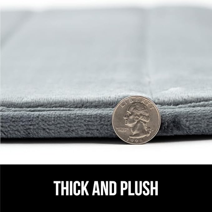 GORILLA GRIP Memory Foam Bath Mat, Soft Absorbent US Designed Bathroom Rug, Gripping Dots Machine Washable Bathmat, Cushioned Floor Mats, Shower Sink Rugs Room Décor Accessories, 36x24 Graphite Gray