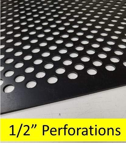 2'x2' Black Plastic Perforated Tile, 2 Pack - Image 2