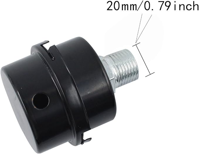 2PCS 0.79’’ Metal Air Compressor Intake Filter Sound Muffler, Thread Air - Image 3
