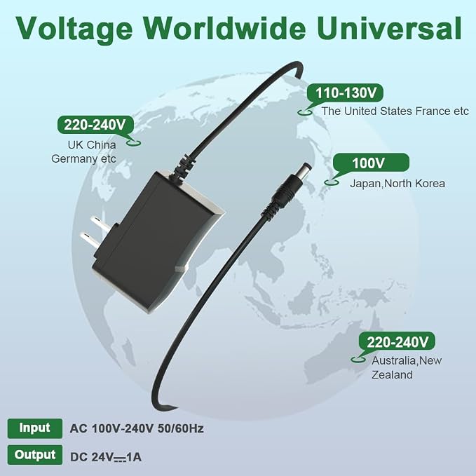 24V 1A Power Supply Adapter 24W Switching Power Cord - Image 6