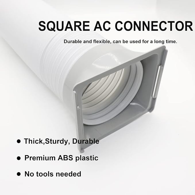 5.9 inch Portable Air Conditioner Exhaust Hose Coupler Window Adapter A/C - Image 3