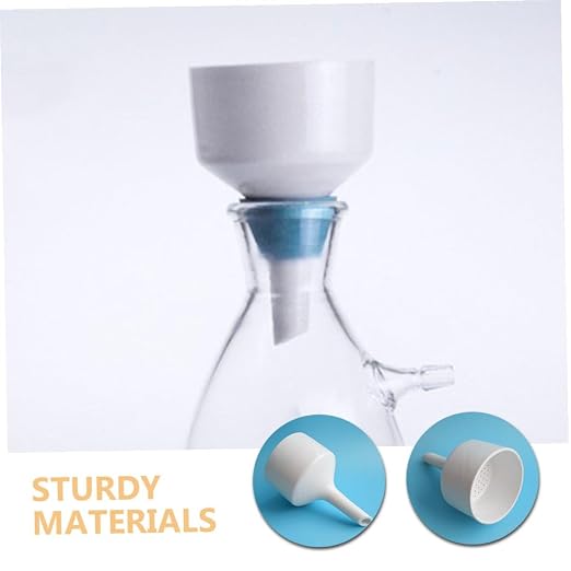 Veemoon 2pcs Buchner Funnels Set 100ml and 60ml White Scientific Filter Funnels - Image 7