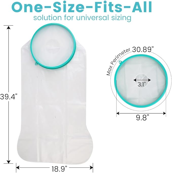 Cast Covers for Shower Leg, Waterproof Cast Cover for Showering, Cast Protector for Shower Adult, Shower Boots for Foot after Surgery, Full Leg, Thigh (Diameter - 9.8") Extra Long - Large