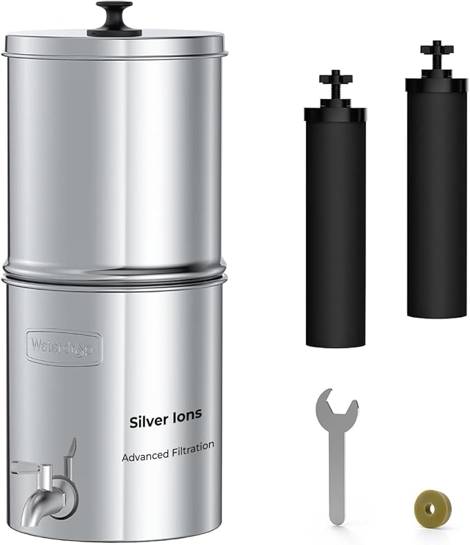 Waterdrop Gravity Water Filter, 2.25G Stainless-Steel System by Waterdrop