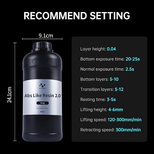 Nova3D ABS-Like Precision 2.0 3D Printer Resin – Enhanced Toughness & Strength - Image 5