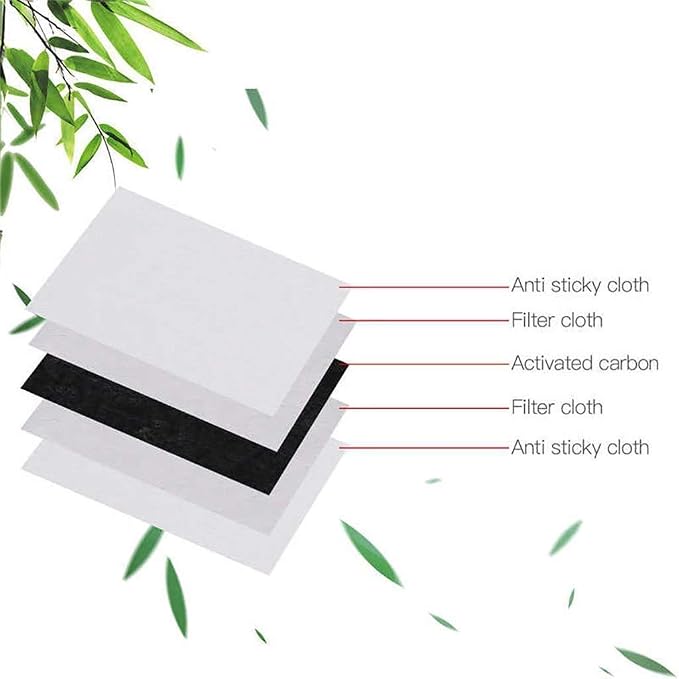 50Pieces PM - 2.5 Anti Dust Activated Carbon Filter 5 Layers Replaceable Anti - Image 3