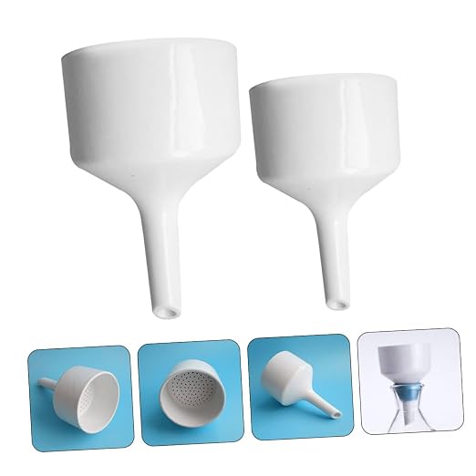 Veemoon 2pcs Buchner Funnels Set 100ml and 60ml White Scientific Filter Funnels - Image 9