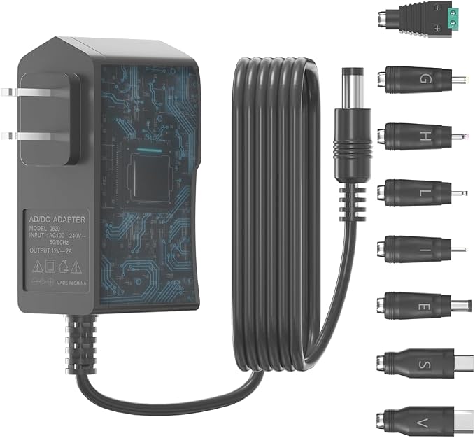 Universal 12V 2A DC/AC Power Supply Adapter, 24W Power Replacement Charger by ZYHKJYL
