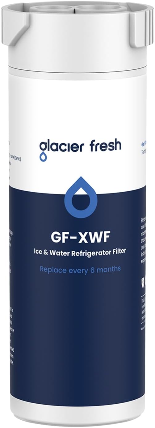 GLACIER FRESH XWF Replacement For GE XWF Refrigerator Water Filter Pack of 1 by GLACIERFRESH