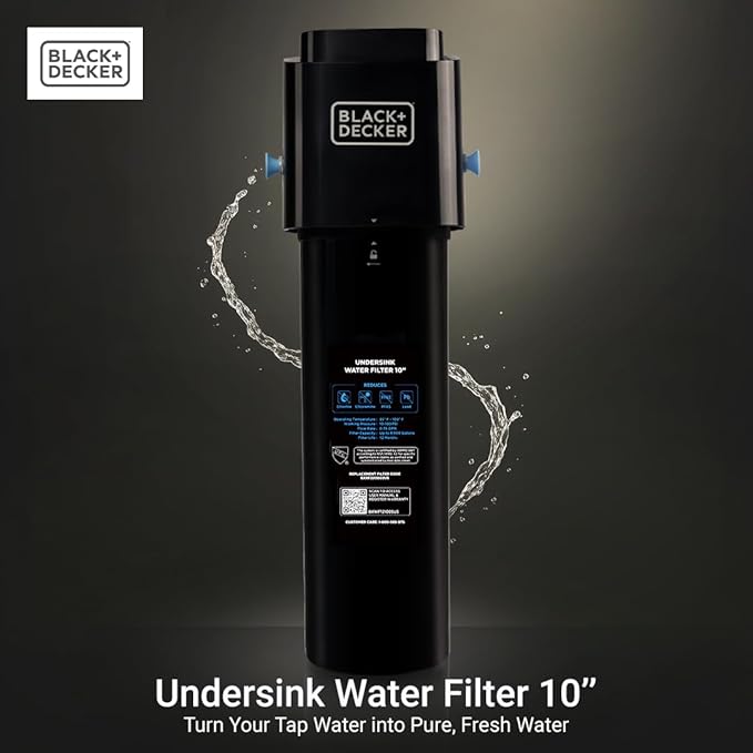 BLACK+DECKER Undersink Water Filter 10’’ | Reduces CHLORAMINE, Bad Taste - Image 2