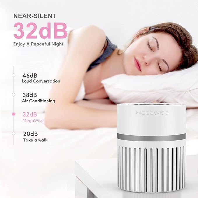 MEGAWISE EPI810 Air Purifier forLarge Room, 215 sq ft Coverage, Real-Time Air - Image 4