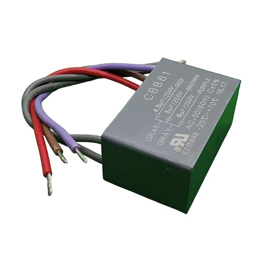 Ceiling Fan Capacitor 4.5uF + 5uF + 6uF 5-Wire 250V/250V CBB61 | - Image 3