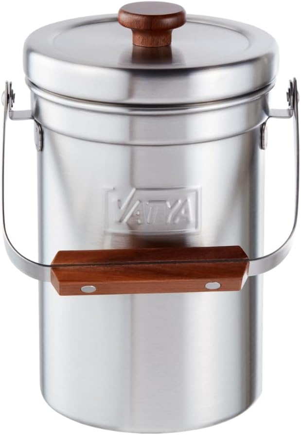 Vatya Stainless Steel Kitchen Compost Bin by Vatya