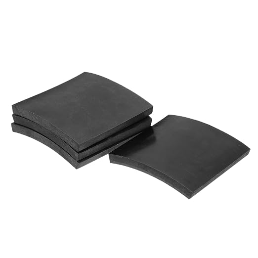 M METERXITY 4-Pack Rubber Anti Vibration Pads 3.9" Non-Slip Square Vibration by MMETERXITY