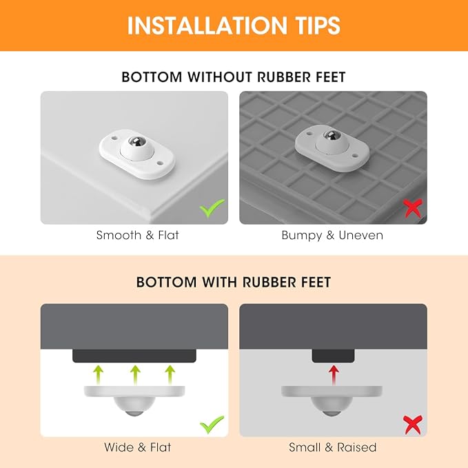 Aieve Appliance Rollers, 8 Pack Small Appliance Slider, Self Adhesive Caster - Image 5