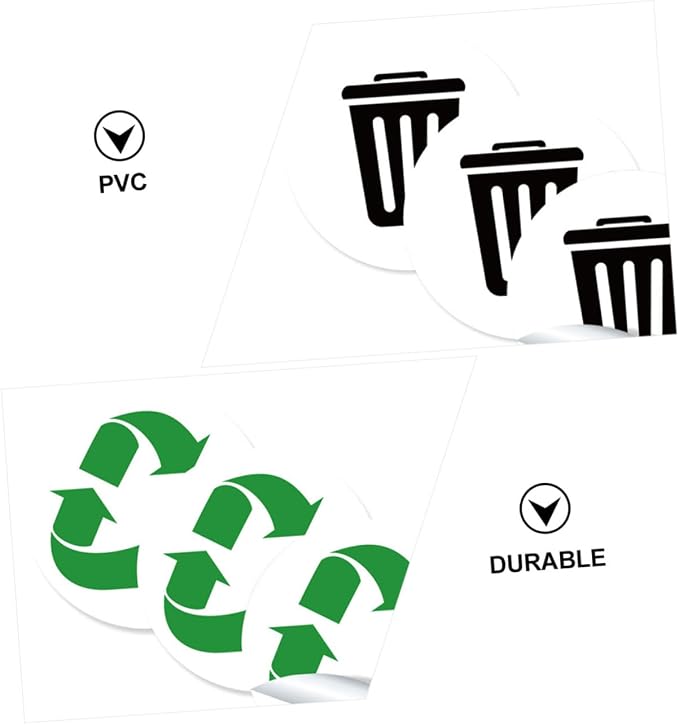 Garbage Sorting Stickers Set 6 Self-Adhesive Waste Classification Labels - Image 6