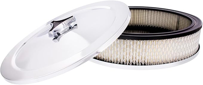 United Pacific S1107 Chrome 10" Air Cleaner Assembly, Low Profile, Die-Cast - Image 5