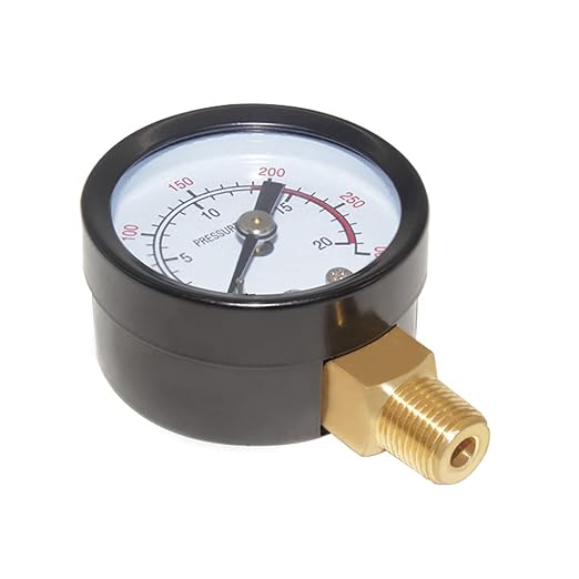 Joywayus Pressure Gauge 0 to 300 PSI Brass 1/8" Male NPT Thread Lower Mount - Image 4