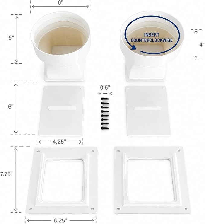 Portable AC Vent Kit for Door or Wall, Exhaust Hose Adapter - Image 5