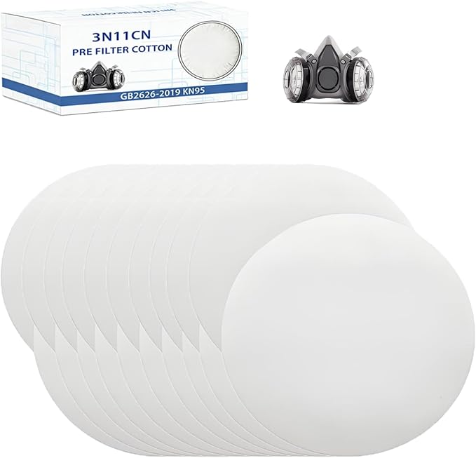 Respirator Cartridges’ 40PCS Spare Dust Pads, Respirator Mask's Filter Cotton by Yehenarn