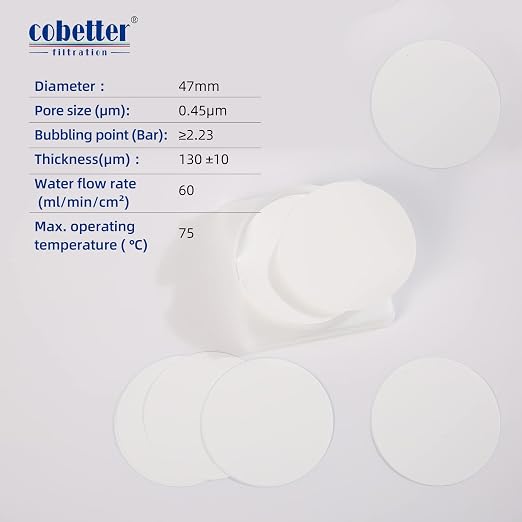 100 Pcs/Pack MCE Membrane Filters Lab Mixed Cellulose Esters Filter 47mm 0.45µm - Image 3