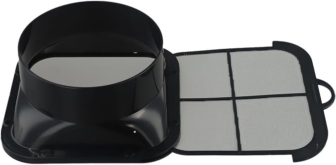 ABS Wall Flange Air Vent with Filter 6 Inch, Duct Fan Hose Connector - Image 5