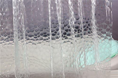10 Guage Design Clear Shower Curtain Liner, Plastic 3D Water Cube Clear Shower Curtain Liner,No Odors, Eco Friendly