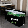 BDL Portable Bathtub for Adult 47" Large Foldable Soaking Bath Tub for Shower Stall, Separate Family Bathroom SPA Bathtub for Adult, Thickening with Thermal Foam to Keep Temperature Green Leaf