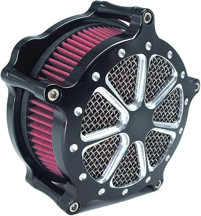 Air Filter Intake Cnc Cut Air Cleaner Venturi Motorcycle Chrome Kit - Image 4