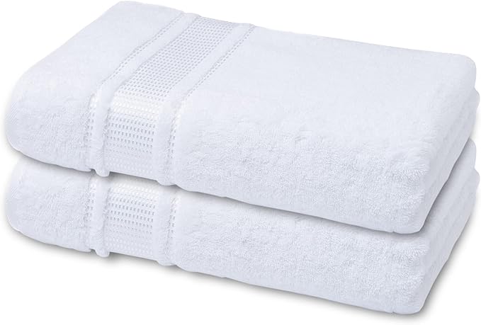 Melissa Linen, 2 Piece Hand Towel Set, 100% Turkish Cotton Face Hand Towels for Bathroom, 20 in x 35 in, Absorbent, Quick Dry, Durable and Soft, Spa and Hotel Quality, Bright White