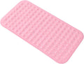 Anti-Slip Bathtub Shower mat, 27.5×14.5（Approximately 70×37cm） inch Soft Oversized Machine Washable Non-Slip Bathtub mat with Drainage Holes, Bathroom Floor Suction Cup.（1-Opaque Pink）