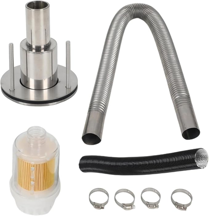 24mm Stainless Steel Exhaust Pipe Air Intake Filter and Pipe Double Wall by Unknown