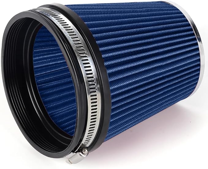 6" Inlet Cold Air Intake Filter Cone Replacement Performance Washable Clamp-On - Image 6