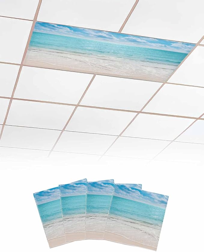 Ocean 4 Pcs Fluorescent Light Covers, 4 x 2 Ft by Gsypo