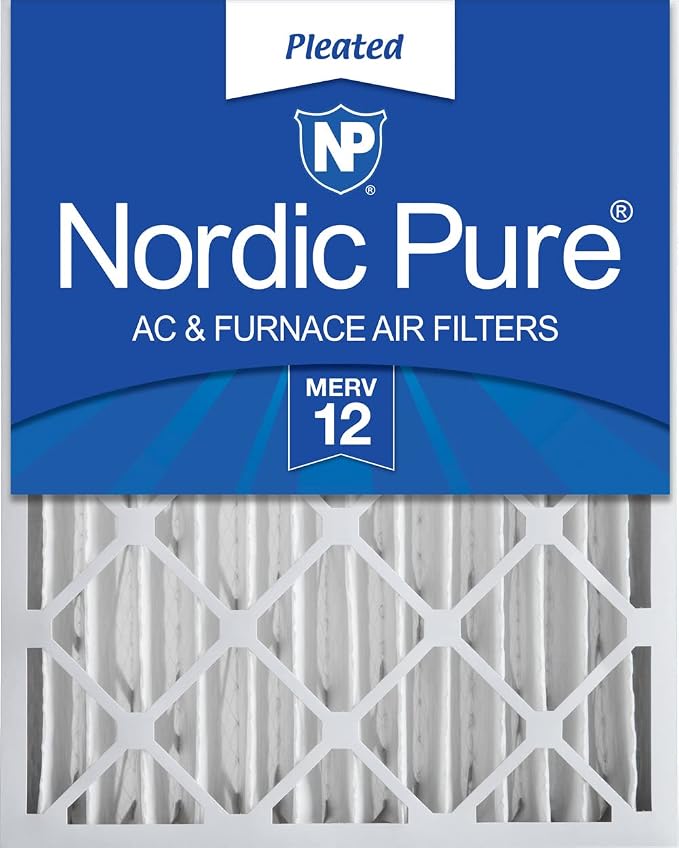 Nordic Pure 20x20x4 Pleated MERV 12 Air Filter 1 Pack by NordicPure