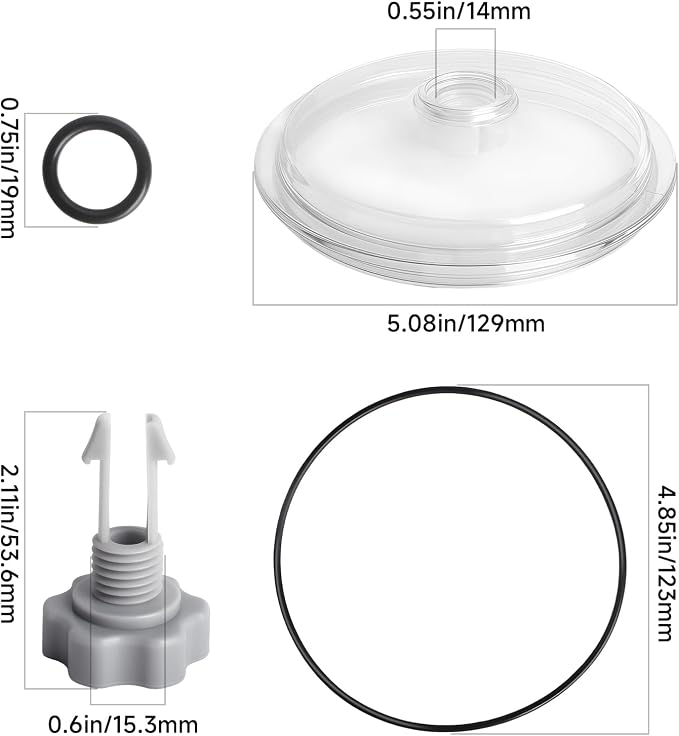 Replacement SF80110-1 Leaf Trap Cover w/Valve & O-Ring Compatible - Image 2